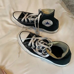 Black high top converse